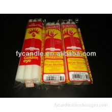 economical white fluted candle with 450g each yellow bag-South Arica
